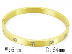 HY Wholesale Stainless Steel 316L Bangle(Crystal)-HY42B0162HNX