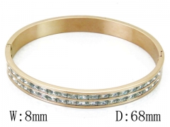 HY Wholesale Stainless Steel 316L Bangle(Crystal)-HY42B0180HOL