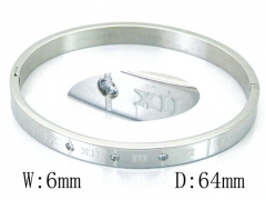 HY Wholesale Stainless Steel 316L Bangle(Crystal)-HY42B0164HHD
