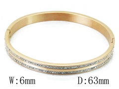 HY Wholesale Stainless Steel 316L Bangle(Crystal)-HY42B0172HOL