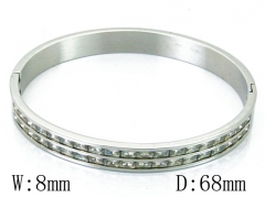 HY Wholesale Stainless Steel 316L Bangle(Crystal)-HY42B0178HLX