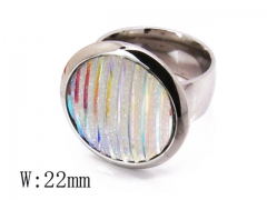 HY Stainless Steel Big-Crystal Rings-HYC06R0156