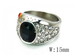 HY Stainless Steel Big-Crystal Rings-HYC15R1253HIO