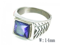 HY Stainless Steel Big-Crystal Rings-HYC31R0011HFF