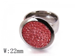 HY Stainless Steel Big-Crystal Rings-HYC06R0165