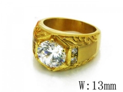 HY Stainless Steel Big-Crystal Rings-HYC45R0021HHF