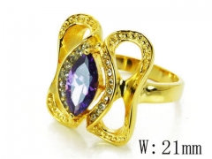 HY Stainless Steel Big-Crystal Rings-HYC46R0012HIV