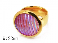 HY Stainless Steel Big-Crystal Rings-HYC06R0159