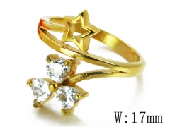 HY Stainless Steel Big-Crystal Rings-HYC46R0872HZZ