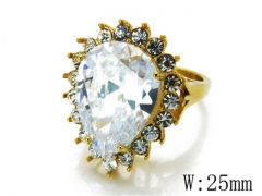 HY Stainless Steel Big-Crystal Rings-HYC46R0934HIW