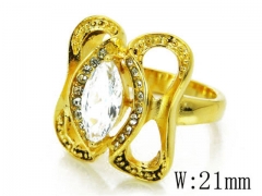 HY Stainless Steel Big-Crystal Rings-HYC46R0011HIW