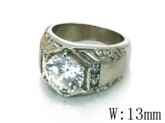 HY Stainless Steel Big-Crystal Rings-HYC45R0020HEE