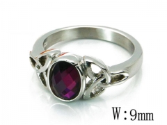 HY Stainless Steel Big-Crystal Rings-HYC46R0074OQ