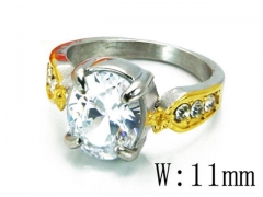 HY Stainless Steel Big-Crystal Rings-HYC45R0091MV