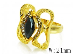 HY Stainless Steel Big-Crystal Rings-HYC46R0010HIF