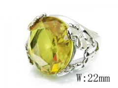 HY Stainless Steel Big-Crystal Rings-HYC30R0573HJG