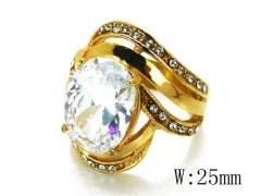 HY Stainless Steel Big-Crystal Rings-HYC45R0227HIQ
