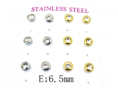 HY Stainless Steel Small Crystal Stud-HY59E0610PL