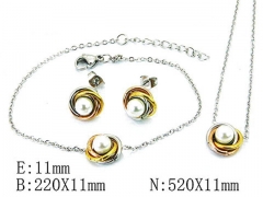 HY Wholesale 316L Stainless Steel jewelry Pearl Set-HY59S1304H1A