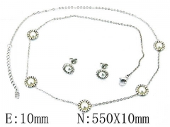 HY Wholesale 316L Stainless Steel jewelry Pearl Set-HY59S1517PQ