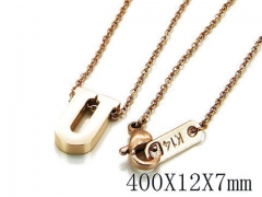 HY Wholesale 316L Stainless Steel Font Necklace-HY93N0073MS