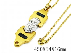 HY Stainless Steel 316L CZ Necklaces-HY64N0028HIW