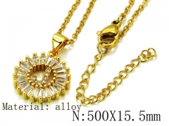 HY Wholesale 316L Stainless Steel Font Necklace-HY54N0461NA