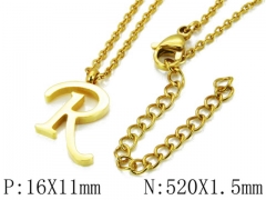 HY Wholesale 316L Stainless Steel Font Necklace-HY79N0075MLR