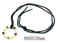 HY Stainless Steel 316L CZ Necklaces-HY90N0156IEE
