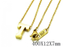 HY Wholesale 316L Stainless Steel Font Necklace-HY93N0046LB