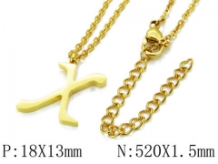 HY Wholesale 316L Stainless Steel Font Necklace-HY79N0081MLX