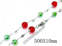HY Stainless Steel 316L CZ Necklaces-HY81N0309HME