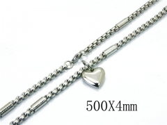 HY Wholesale 316L Stainless Steel Lover Necklace-HY81N0340HSS