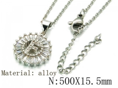 HY Wholesale 316L Stainless Steel Font Necklace-HY54N0431NY