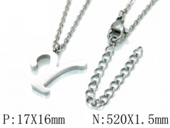 HY Wholesale 316L Stainless Steel Font Necklace-HY79N0056KY
