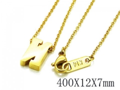 HY Wholesale 316L Stainless Steel Font Necklace-HY93N0040LF