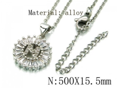 HY Wholesale 316L Stainless Steel Font Necklace-HY54N0438NV