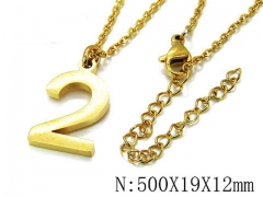 HY Wholesale 316L Stainless Steel Font Necklace-HY79N0118NX