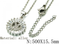 HY Wholesale 316L Stainless Steel Font Necklace-HY54N0449NX