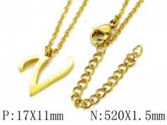 HY Wholesale 316L Stainless Steel Font Necklace-HY79N0079MLV