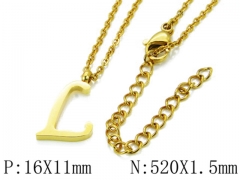HY Wholesale 316L Stainless Steel Font Necklace-HY79N0069MLS