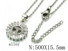 HY Wholesale 316L Stainless Steel Font Necklace-HY54N0445NT