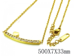 HY Stainless Steel 316L CZ Necklaces-HY93N0116OZ