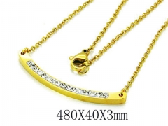 HY Stainless Steel 316L CZ Necklaces-HY64N0125HGG
