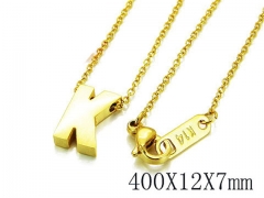 HY Wholesale 316L Stainless Steel Font Necklace-HY93N0037LA