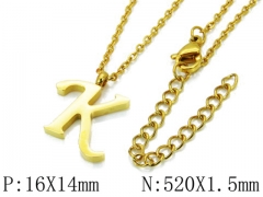 HY Wholesale 316L Stainless Steel Font Necklace-HY79N0068MLR
