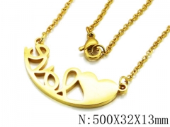 HY Wholesale 316L Stainless Steel Lover Necklace-HY54N0353LR
