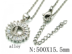 HY Wholesale 316L Stainless Steel Font Necklace-HY54N0437NA