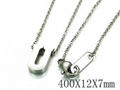 HY Wholesale 316L Stainless Steel Font Necklace-HY93N0021JLA