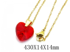 HY Wholesale 316L Stainless Steel Lover Necklace-HY12N0109JLB